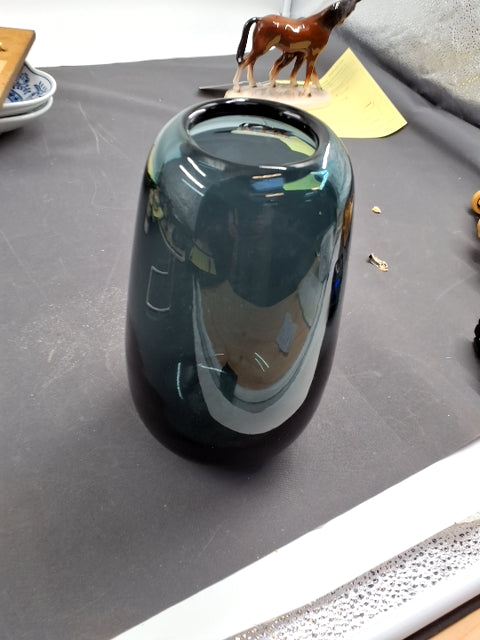 Petroleum blå vase